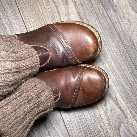 EUC El Naturalista Yggdrasil Soft Grain Boot Leather w/ Knitted Fold Over Cuff - Picture 5 of 12